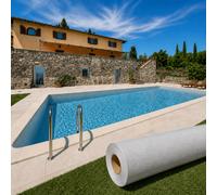 Liner PVC armé 150/100e Uni Standard Alkorplan 1000 Gris clair l. 1,65 m L. 25,00 m 41,25 m²