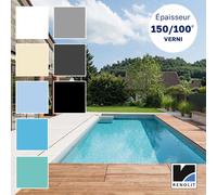 Liner PVC armé Alkorplan 2000 VERNI Uni (150/100e) - Bleu Adriatique - 2,05 x 25 m