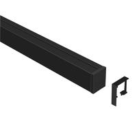 Linero MosaiQ Set de profilés L 1500 mm en noir mat / Reling profilé en aluminium / Système de rails / Kesseböhmer