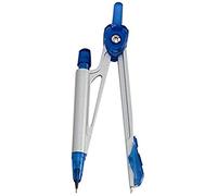 Linex 100412123 Compas scolaire --École | enfants-Compas | 1 Base en 3 couleurs | pas de choix de couleur - Moto électrique dessin apprendre - Compas de sécurité - Orange, bleu, vert - 1 pièce