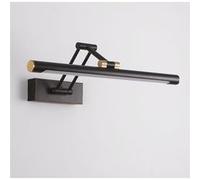 LINFE Applique murale LED rétractable et réglable pour salle de bain - Noir - 58 cm - 11 W - Lumière chaude Noir - 58 cm - 11 W - Lumière chaude G