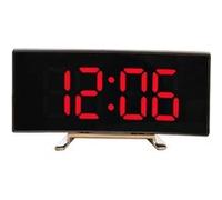 LINFE Réveil multifonctionnel à LED avec miroir, horloge miroir avec affichage de la température et de la date, détection automatique, rouge rouge G