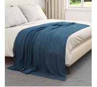 Linge de lit jetable Vidaxl Jeté Bleu marine 200 x 150 cm Toison