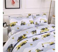 Linge de lit pour enfants/garçons - 100 % microfibre - Motifs dinosaures, voitures, espace et étoiles - Housse de couette - Ensemble de literie pour enfants / Ensemble de literie pour bébé