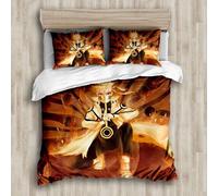 Linge De Lit Uzumaki Naruto Uchiha Sasuke Literie Set Pièces Housse De Couette En Microfibre Avec Fermeture Éclair Et Taies D'oreiller Xcm (Do