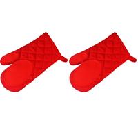 Linge Décor 1790105 Gant Cuistot Polyester/Coton/Silicone Rouge 30 x 18 cm (Lot de 2)