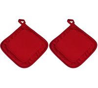 Linge Décor 1790113 Manique Cuistot Silicone/Polyester/Coton Rouge 19 x 19 cm (Lot de 2)