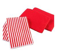 Douceur d'Intérieur – Lot de 3 torchons Microfibre Cuistot 40 cm Rouge