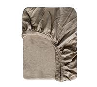 Linge des Familles - Drap Housse Extensible Coton Peigné pour lit 1 Personne 90x190/200 au 100x200 - Basalte - Bonnet 30 cm - Pose Facile