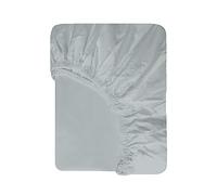 Linge des Familles - Drap Housse Percale Coton Bio Tencel™ - Adapté Lit Articulé 160x200 (2x80x200 cm) - Ciment - Doux et Résistant - Grand Bonnet 30 cm - Oeko-TEX® Standard 100