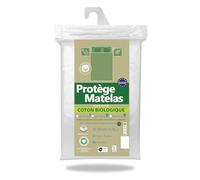 Linge des Familles - Protège Matelas Coton Bio 160x200 cm - Alèse Certifiée GOTS - 100% Coton Absorbant - Hypoallergénique - Bonnet 25 cm - Label Oeko-TEX® Standard 100 - Made in Europe