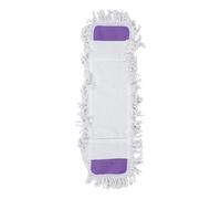 Lingette de Nettoyage en Fibres Fines pour Sols, Coton Blanc Lavable | Accessoire de Rechange pour Balai, Compatible Têtes Plates, Capte les Poils, Usage Maison