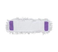 Lingette de Nettoyage Lavable en Fibres Fines pour Balai, Coton Blanc | Collecte la Poussière, Nettoie Sols Durs, Remplacement pour Tête de Serpillière, Murs et Plafonds
