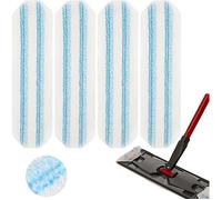 Lingettes de rechange pour balai Vileda H2prO-4 pièces-Recharges en microfibre compatibles avec O-Cedar H2prO-Réutilisables et