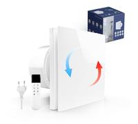 LINGGONGAIR Extracteur d'air mural 100mm, EC reversible, 28dB, télécommande | Moteur EC réversible 10W, silencieux 28 dB, télécommande, installation facile. Pour salle de bain, WC, bureau, cuisine