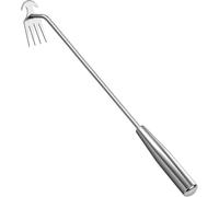 LINGMING Désherbeur manuel à 4 dents en acier inoxydable de 40 cm - Outil de désherbage manuel portable pour jardin, pelouse, jardin