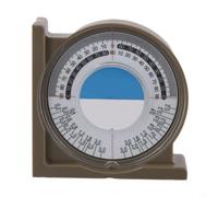 Linhexis Rapporteur d'angle marron avec aimant et règle | Corps en ABS/acrylique, aimant puissant, rainure en V pour tuyaux, échelle de 0 à 90°, règles métriques/anglaises