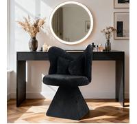 LINHOO Chaise Pivotante avec Dossier Papillon, Fauteuil Coiffeuse, Assise Confortable, Multi-usage