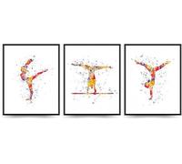 Linilioart Impression d'art mural de gymnastique et de gymnastique pour décoration de chambre de filles (20 x 25 cm, sans cadre, B)