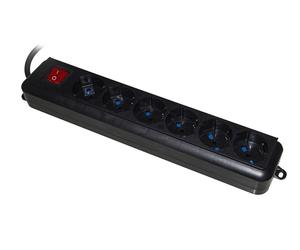 Link Accessori LKMP06N Rallonge 1,5 m 6 sorties CA Intérieur Noir