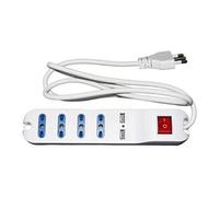 Link lkmp04usb multiprise 4 prises universelles ita 10/16 a à fiche 16 a avec interrupteur avec 2 prises usb