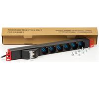 Link Power strip 6 prises universelles rouge avec disjoncteur