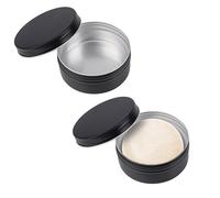 Linkidea Boîte à Savon à raser en Aluminium avec Couvercle à vis, étui de Rangement réutilisable, boîte de Rechange pour récipient de Rasage de Voyage (Noir)