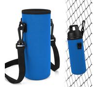 Linkidea Housse de gourde avec crochet compatible avec YETI Rambler 18 oz, Hydro Flask Wide Mouth 18/20 oz, Sac d’épaule en néoprène pour sport en extérieur, Bleu