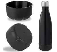 Linkidea Lot de 2 protège-bouteilles compatibles avec les bouteilles de 50 cl ORIGINAL, BJPKPK et MIRA Cascade Cola, avec protection en silicone (Noir)