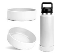 Linkidea Lot de 2 protège-bouteilles compatibles avec les bouteilles YETI Rambler 26oz et Yonder 34oz, avec protection antidérapante en silicone (Blanc)