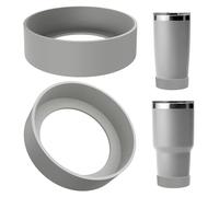 Linkidea Lot de 2 protège-Bouteilles compatibles avec Les gobelets et Tasses de Voyage Yeti de 20 oz/30 oz, Protection de Fond antidérapante en Silicone pour Bouteilles d'eau (Gris)