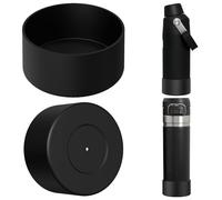 Linkidea Lot de 2 protège-Bouteilles compatibles avec Stanley Quick Flip GO 24oz, IceFlow Fast Flow 16oz, Protection de Fond de Bouteille en Silicone (Noir)