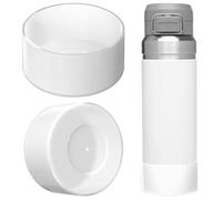 Linkidea Lot de 2 protège-bouteilles compatibles avec Stanley Quick Flip GO 36 oz, protection en silicone pour le fond de la bouteille (blanc transparent)