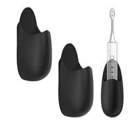 Linkidea Lot de 2 Supports muraux pour brosses à Dents électriques, pour Douche, Organisateur de Rangement en Silicone, Support adhésif Compatible avec Pro 3000 et la série IO (Noir)