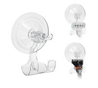 Linkidea Lot de 3 supports rasoir à ventouse pour la douche, plastique transparent à fixer au mur, crochet pour rasoir de salle bain, organisateur imperméable amovible, compatible avec Gillette Venus
