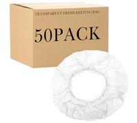 Linkidea Lot de 50 housses anti-poussière jetables en plastique élastique transparent pour cuiseurs à riz, friteuses à air et mijoteuses (transparent)