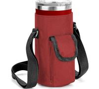 Linkidea Pochette de Transport pour gobelet Compatible avec gobelet Yeti Rambler de 20 oz, Greens Steel Beast, gobelet RTIC, Sac Isotherme en Tissu Oxford avec Poche (Rouge)