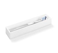 Linkidea Porte-brosse à dents avec pierre de séchage en terre de diatomées,organisateur de tiroir de salle de bain en acrylique avec trous de drainage,compatible avec Colgate ExtraClean et CrossAction