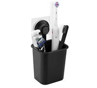 Linkidea Porte-Brosse à Dents électrique/à Piles, Autocollant, pour Salle de Bain, Douche, Support Mural pour Rasoir/Dentifrice, Compatible avec Oral-B IO Series, Spinbrush Pro 7AM2M (Noir)