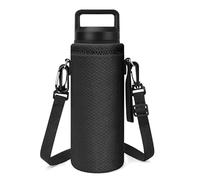 Linkidea Sangle support pour bouteille d'eau compatible avec la bouteille d'eau YETI Rambler 26 oz, Yonder 1 L/34 oz, sangle poignet isolée en néoprène pour bouteille d'eau (Noir)