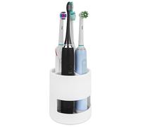 Linkidea Support de Brosse à Dents électrique de comptoir, 4 emplacements en Plastique, Compatible avec Oral-B IO, Philips Sonicare ProtectiveClean, Colgate ExtraClean (Blanc)