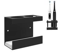 Linkidea Support Mural Auto-adhésif pour Brosse à Dents électrique avec Disque de Terre de diatomée Compatible avec AquaSonic Black Series, Kingheroes Sonic, Oral-B
