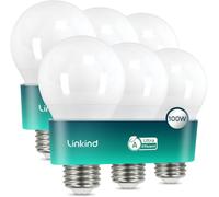 Linkind Ampoule LED E27 7,2W = 100W, A60 1521lm Ultra Lumineux, 4000K Blanc Neutre, 50000H Durée de Vie, Économie d'Énergie, Ampoule Mat, Lot de 6