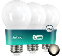 Linkind Lot de 3 ampoules à vis E27, ampoules LED 3,8 W (équivalent à 60 W), blanc neutre 4000 K, 806 lm, ampoule LED à vis Edison, intensité non variable