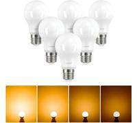 Linkind Ampoule LED E27 Dimmable, 7,3W = 60W, 2700K Blanc Chaud, 806 lm, A60 Edison, Angle 220°, Verre Mat, Lot de 6