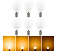 Linkind LED Ampoule Dimmable E14, 5W Équivalent 40W, Blanc Chaud 2700K, 470lm, Ampoule Ronde P45 Petit Culot à Vis, Lot de 6