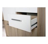 Links 19300350 eboli commode 3 portes/2 tiroirs chêne de sonoma 77 x 30 x 77 cm G