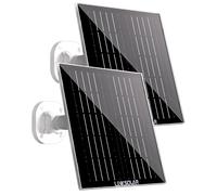 LinkSolar Lot de 2 panneaux solaires 5 W pour caméra de sécurité Ring - Chargeur solaire pour micro USB, CC et USB-C - Batterie rechargeable extérieure - Étanche IP65 - Câble de 3 m - Support réglable