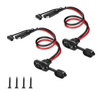 Linkstyle 2PCS Harnais de Connecteur Rapide SAE, Câble Prise Mâle SAE de 1 pied 10AWG vers Femelle, Prise de Courant de Paroi Latérale pour Générateur de Panneau Solaire et Chargeur de Batterie