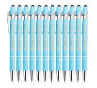 LINMQIU Stylo à bille personnalisé avec nom, stylos à bille personnalisés avec vœux d'anniversaire, de remise de diplôme, de mariage, papeterie de bureau pour notes, étiquettes, 12pièces